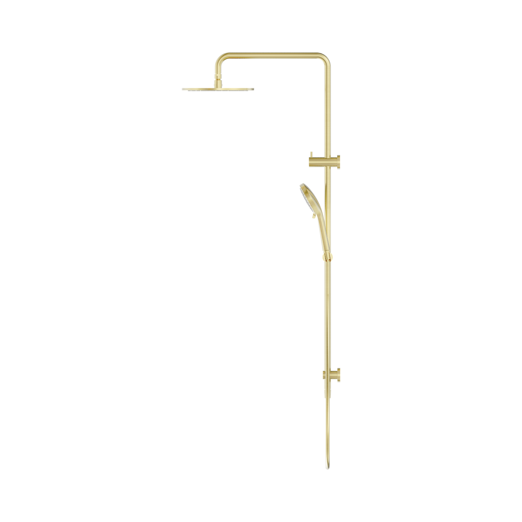 Nero Round Twin Shower Brushed Gold