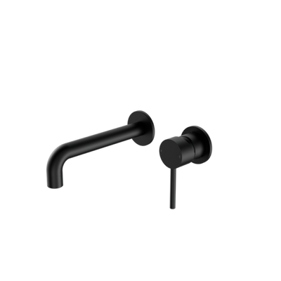 Dolce Wall Basin/Bath Mixer Separate Back Plate - Matte Black
