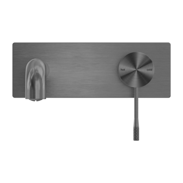 Nero Opal Wall Basin/Bath Mixer - Graphite
