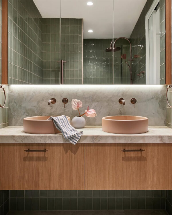 Nero Opal Wall Basin/Bath Mixer Seperate Back Plate - Brushed Bronze