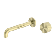 Nero Opal Progressive Wall Basin Set Brushed Gold 120/160/185/230/260mm
