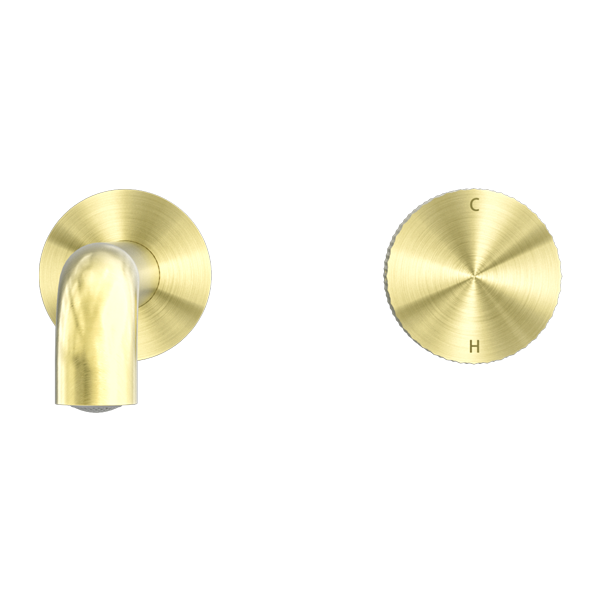 Nero Opal Progressive Wall Basin Set Brushed Gold 120/160/185/230/260mm