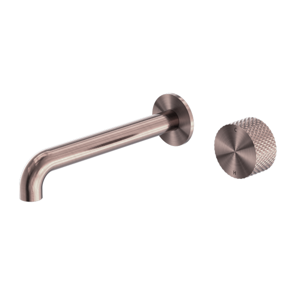 Nero Opal Progressive Wall Basin Set Brushed Bronze 120/160/185/230/260mm