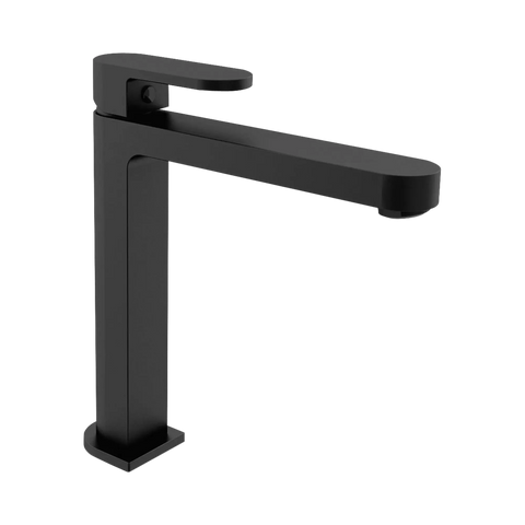 Nero Ecco Tall Basin Mixer - Matte Black