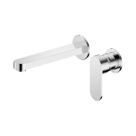 Nero Ecco Wall Basin/Bath Mixer Separate Back Plate 60mm - Chrome