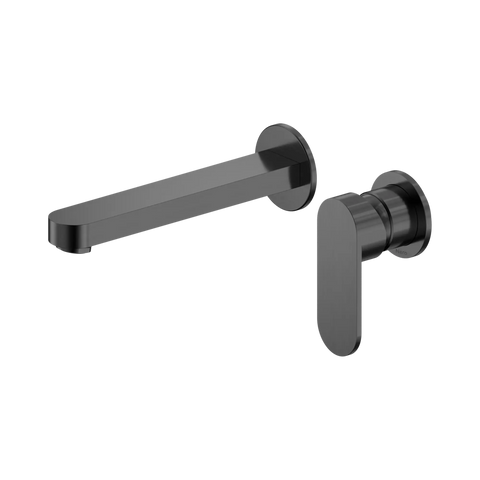 Nero Ecco Wall Basin/Bath Mixer Separate Back Plate 60mm - Gun Metal