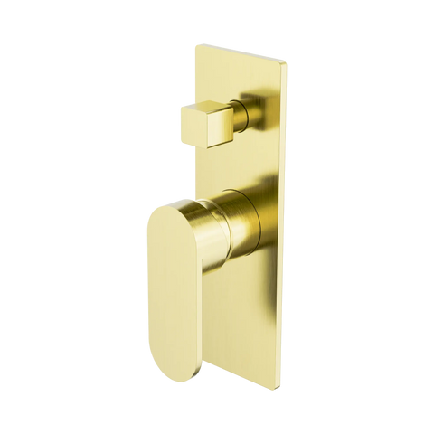 Nero Ecco Shower Mixer With Diverter - Brushed Gold