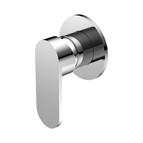 Nero Ecco Shower Mixer 80mm Round Plate - Chrome