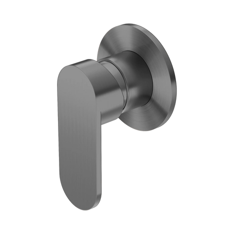 Nero Ecco Shower Mixer 80mm Round Plate - Gun Metal