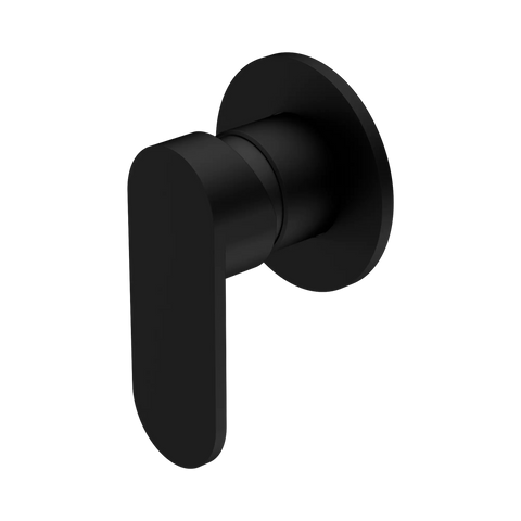 Nero Ecco Shower Mixer 80mm Round Plate - Matte Black