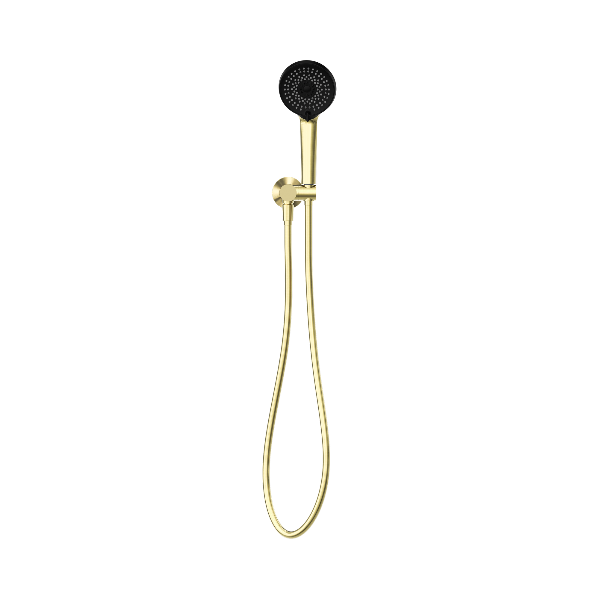 Nero Project Round Shower On Bracket Brushed Gold