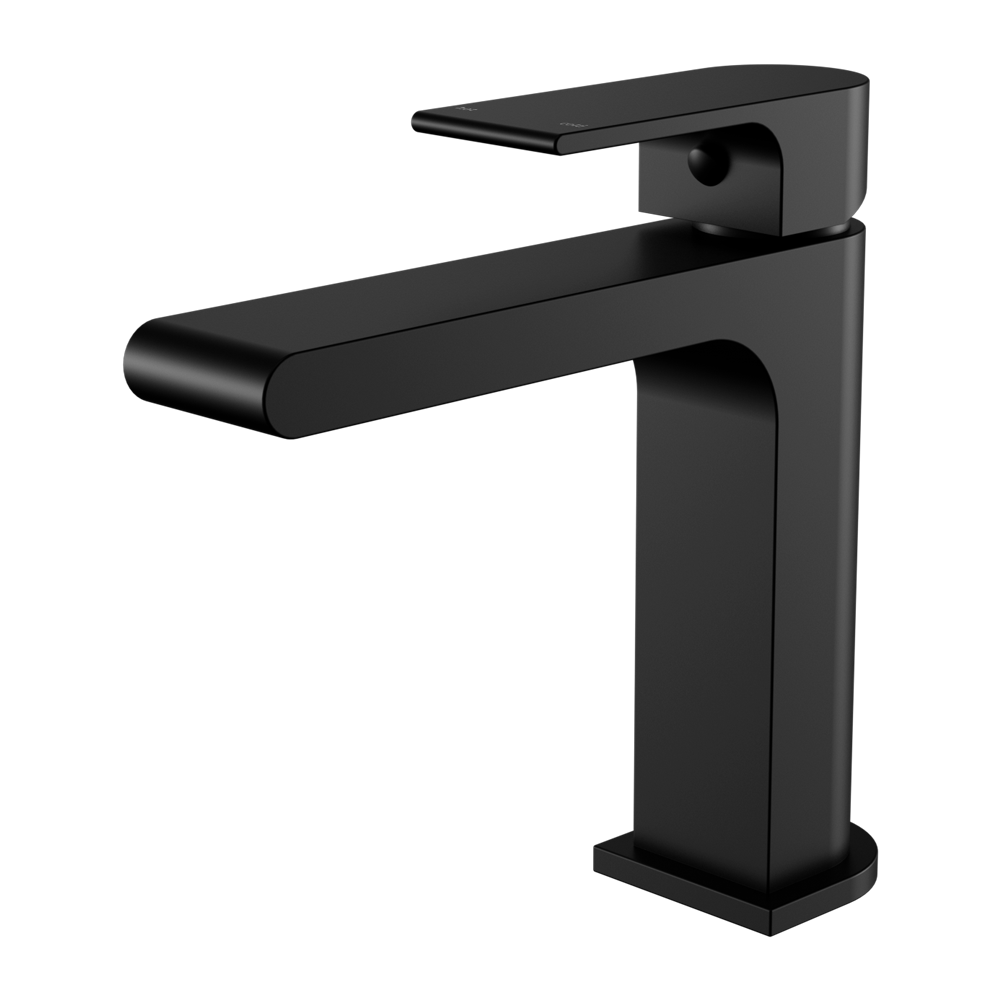 Nero Bianca Basin Mixer Straight Spout Matte Black