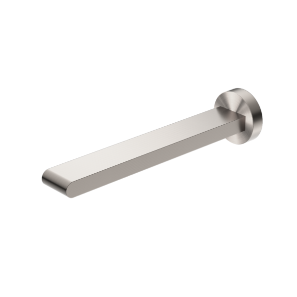Nero Bianca Fixed Bath Spout Only 240mm - Brushed Nickel