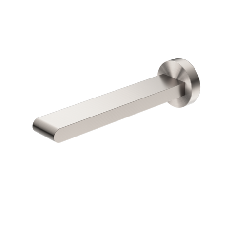 Nero Bianca Fixed Bath Spout Only 200mm - Brushed Nickel