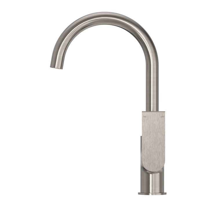Nero Bianca Kitchen Mixer Gooseneck Spout - Brushed Nickel
