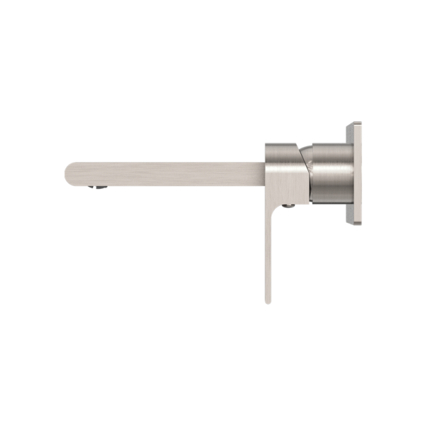 Nero Bianca Wall Basin/Bath Mixer 230mm - Brushed Nickel