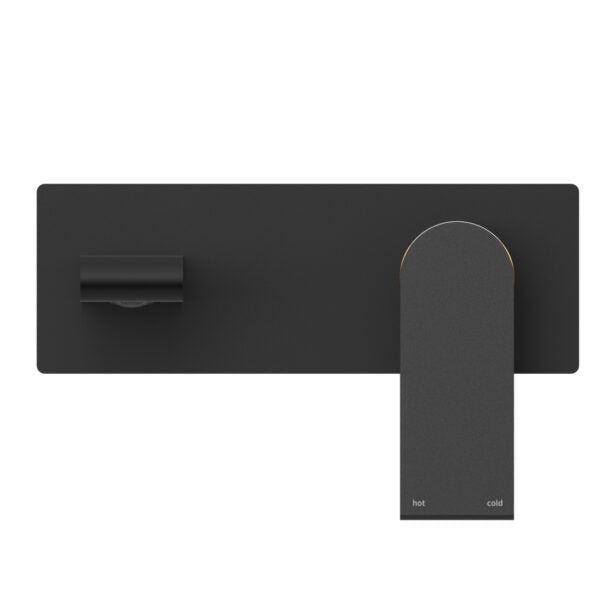 Nero Bianca Wall Basin/Bath Mixer 230mm - Matte Black