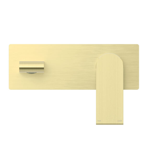 Nero Bianca Wall Basin/Bath Mixer 230mm - Brushed Gold