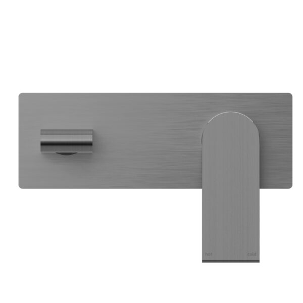 Nero Bianca Wall Basin/Bath Mixer 230 mm - Gunmetal