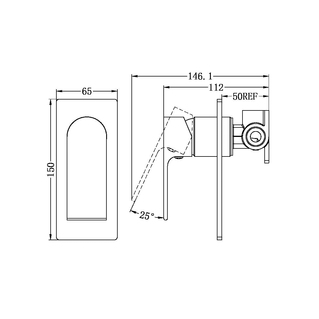 Bianca Shower Mixer Draw Plan