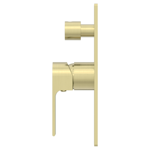 Nero Bianca Shower Mixer with Diverter - Brushed Gold