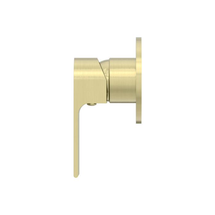 Nero Bianca Shower Mixer 80mm Plate - Brushed Gold