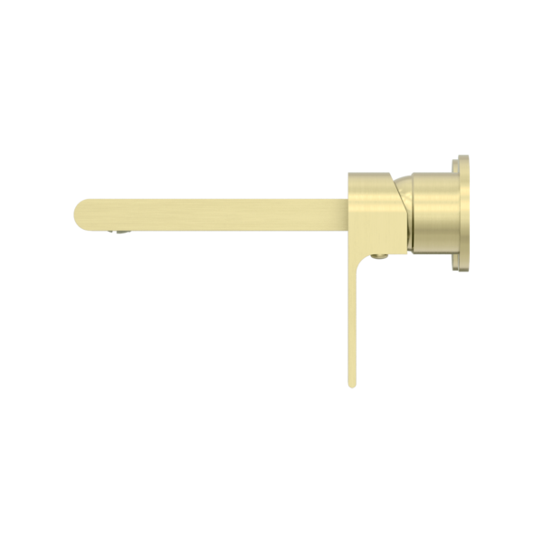 Nero Bianca Wall Basin/Bath Mixer Separate Back Plate 230 mm Brushed Gold
