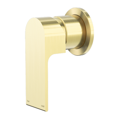 Nero Bianca Shower Mixer 60mm Plate - Brushed Gold