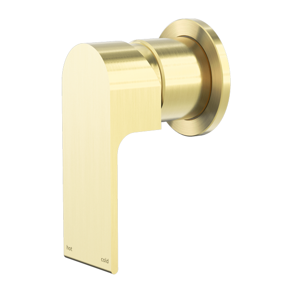 Nero Bianca Shower Mixer 60mm Plate - Brushed Gold