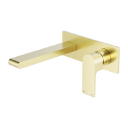Nero Bianca Wall Basin/Bath Mixer 230mm - Brushed Gold