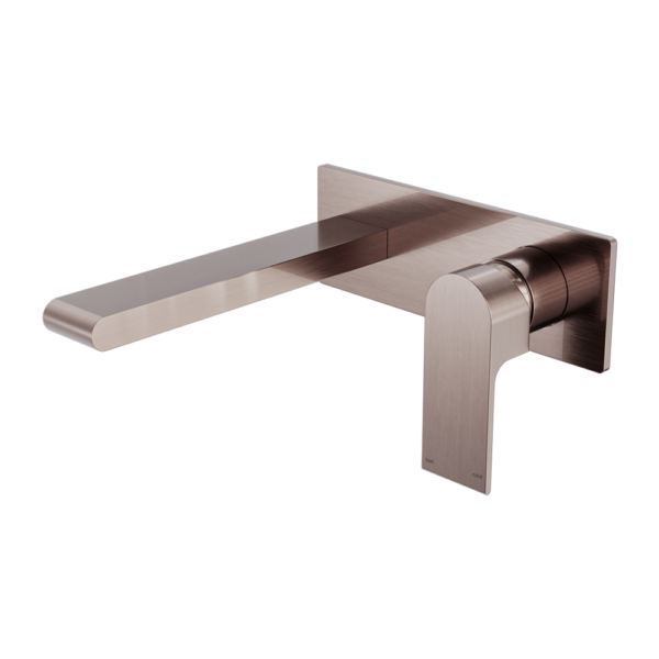 Nero Bianca Wall Basin/Bath Mixer 230 mm - Brushed Bronze