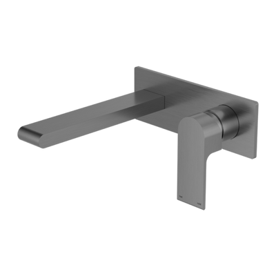 Nero Bianca Wall Basin/Bath Mixer 230 mm - Gunmetal