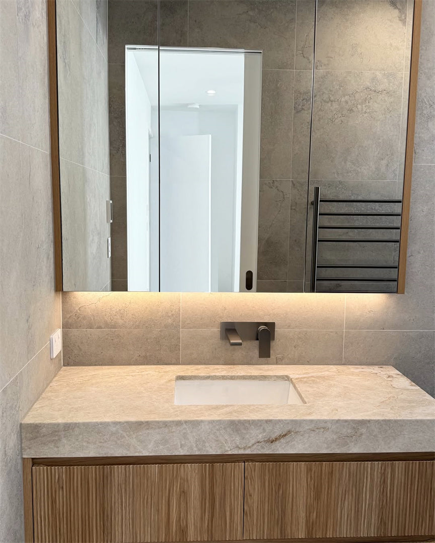 Nero Bianca Wall Basin/Bath Mixer 230 mm - Gunmetal