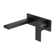 Nero Bianca Wall Basin/Bath Mixer 230mm - Matte Black