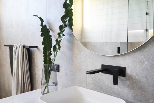 Nero Bianca Wall Basin/Bath Mixer 230mm - Matte Black