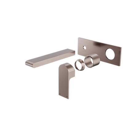 Nero Bianca Wall Basin/Bath Mixer 187mm Trim Kits Only Brushed Bronze