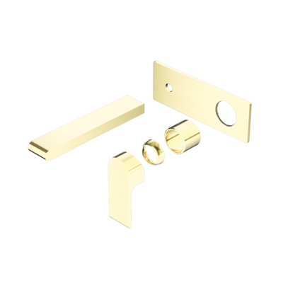 Nero Bianca Wall Basin/Bath Mixer 230 mm Trim Kits Only - Brushed Gold