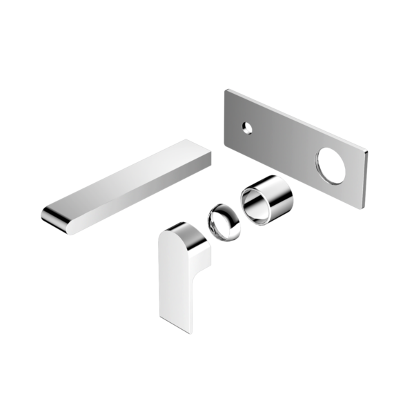 Nero Bianca Wall Basin/Bath Mixer 187mm Trim Kits Only - Chrome