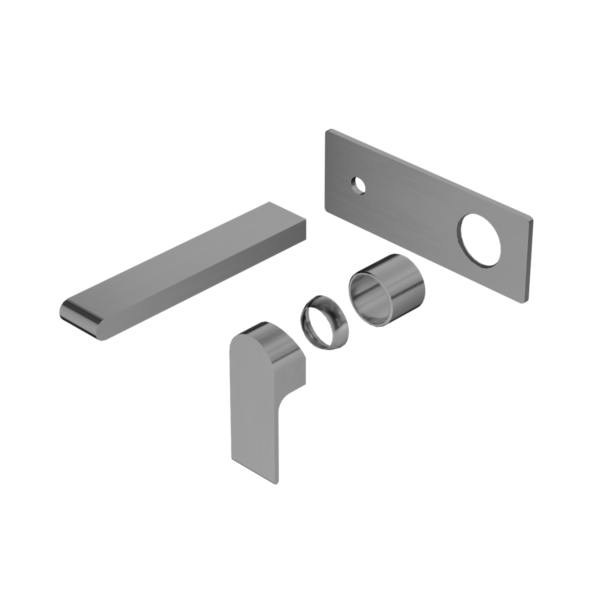 Nero Bianca Wall Basin/Bath Mixer 187mm Trim Kits Only - Gunmetal