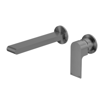 Nero Bianca Wall Basin/Bath Mixer Separate Back Plate 230 mm Gunmetal
