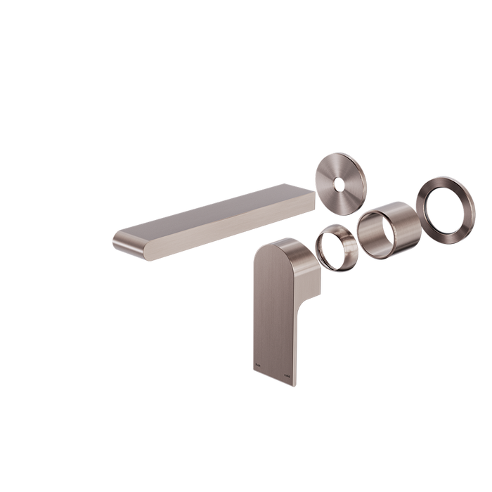Nero Bianca Wall Basin/Bath Mixer Separate Back Plate 187mm Trim Kits Only Brushed Bronze