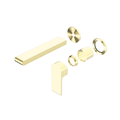 Nero Bianca Wall Basin/Bath Mixer Separate Back Plate 187mm Trim Kits Only - Brushed Gold