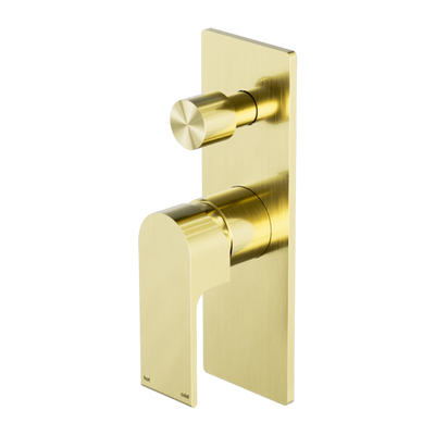 Nero Bianca Shower Mixer with Diverter - Brushed Gold