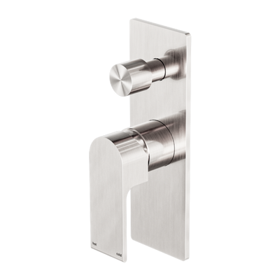 Nero Bianca Shower Mixer with Diverter - Brushed Nickel