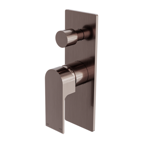 Nero Bianca Shower Mixer with Divertor - Brushed Bronze