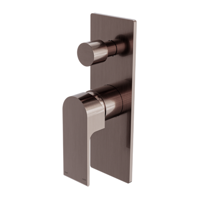 Nero Bianca Shower Mixer with Divertor - Brushed Bronze