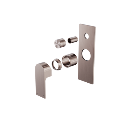 Nero Bianca Shower Mixer With Divertor Trim Kits Only - Brushed Bronze