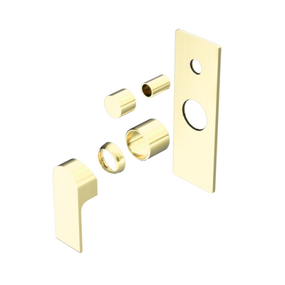 Nero Bianca Shower Mixer With Divertor Trim Kits Only - Brushed Gold