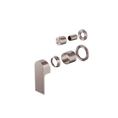Nero Bianca Shower Mixer With Divertor Separate Back Plate Trim Kits Only - Brushed Bronze