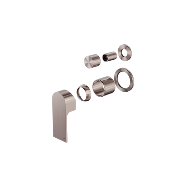 Nero Bianca Shower Mixer With Divertor Separate Back Plate Trim Kits Only - Brushed Bronze